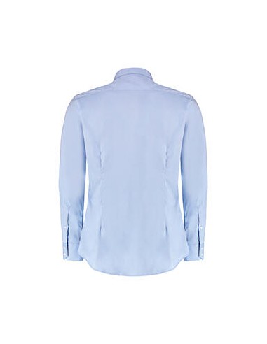 K-KK182-Mens Slim Fit Stretch Oxford Shirt Long Sleeve